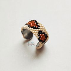 "Leopárd" gyöngy gyűrű